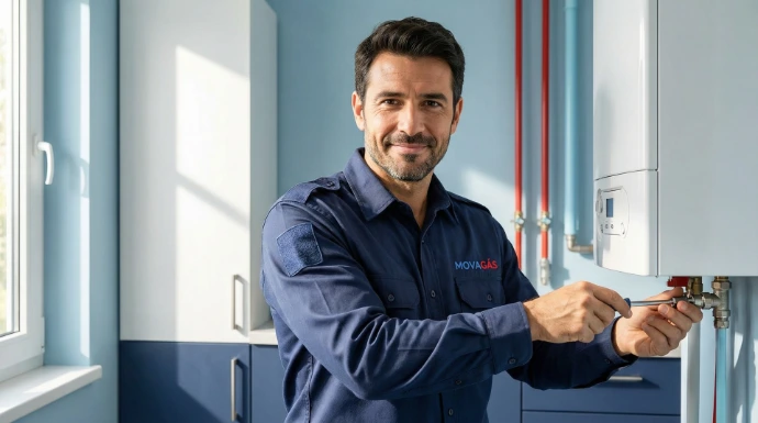 Técnico de MovaGás experto en caldearas y aires acondicionados en Madrid y Extremadura